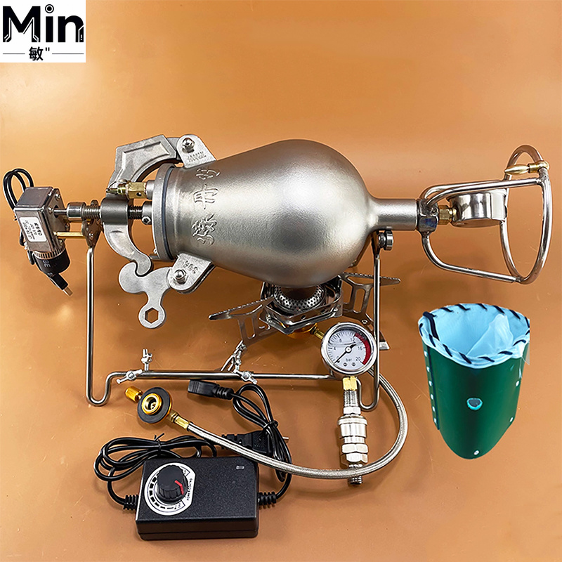 Popcorn Machine Home - Stainless Steel Traditional Hand-Crank Popcorn Maker
