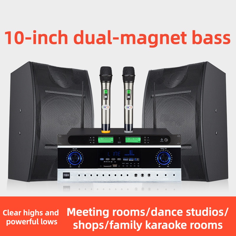 Home Cinema With Wireless Rear Speakers - Full Set Karaoke Sound System 10''