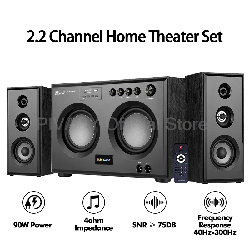Home Cinema With Wireless Rear Speakers - HiFi Bluetooth Combination Sound Box Three-Way