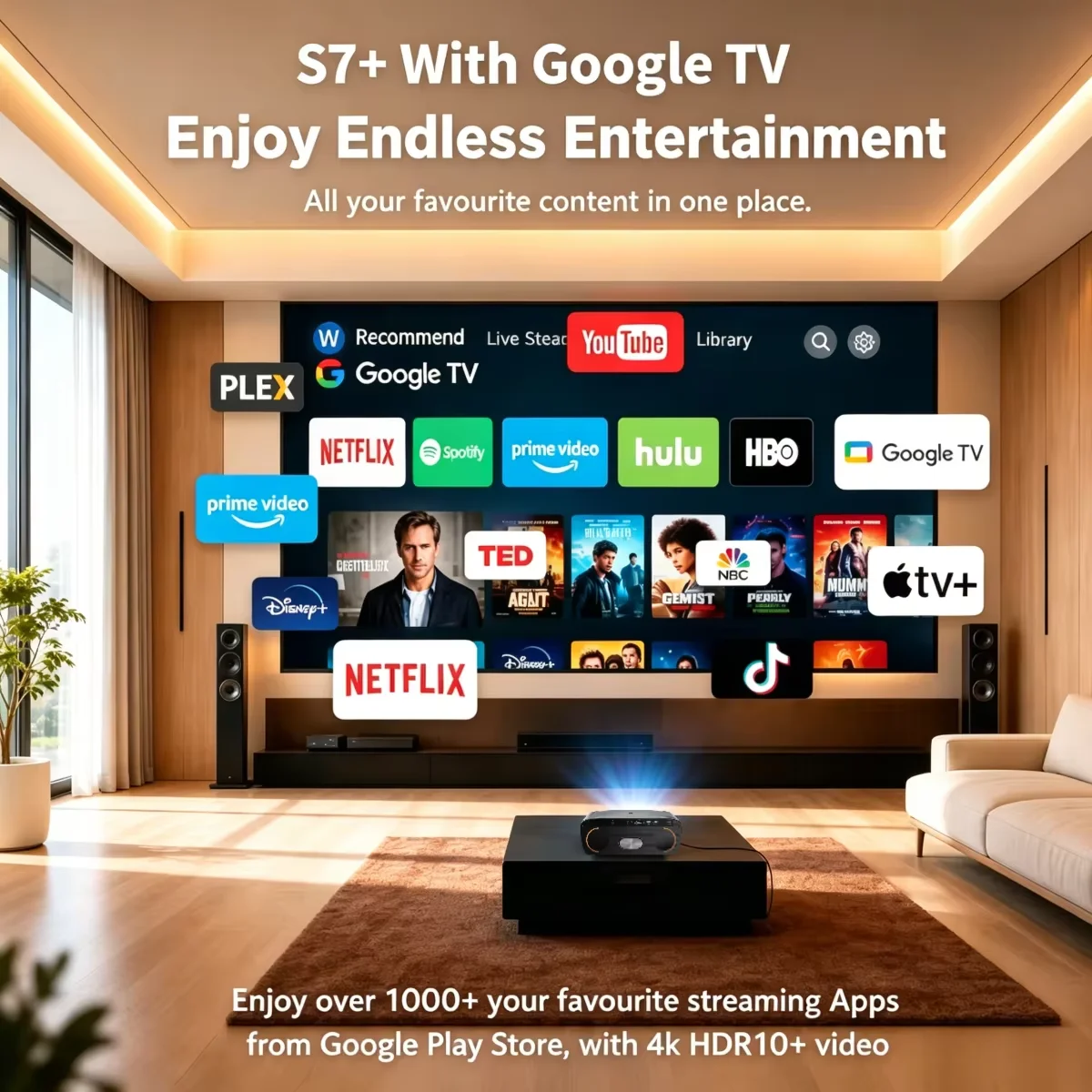 S7 4200ANSI Native 1080P 4K UH - Home Cinema With Wireless Rear Speakers recension och pris