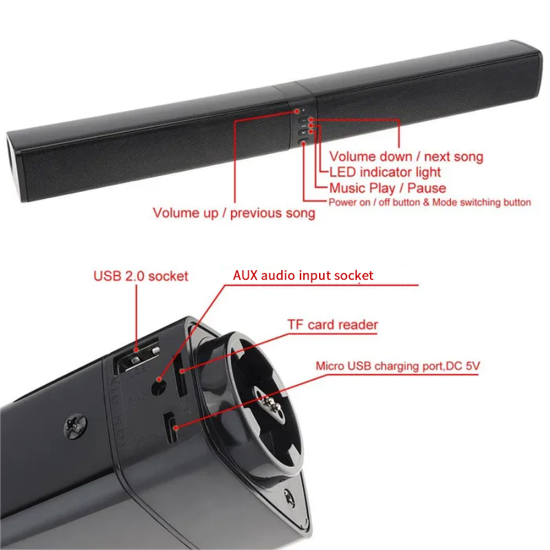 Powerful Soundbar Sound Radio  - Home Cinema With Wireless Rear Speakers recension och pris