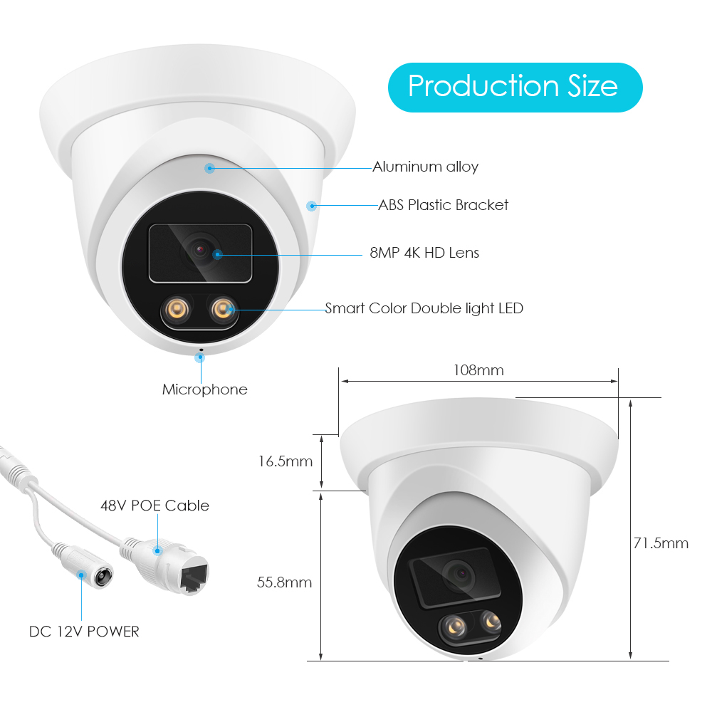 New 4K 8MP IP Camera Audio Out - Home Cinema Outdoor recension och pris