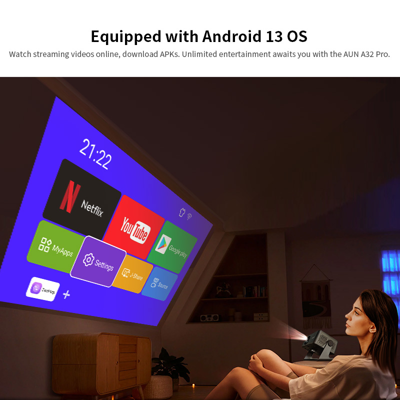 AUN A32 Pro Android 13 Project - Home Cinema Gadgets recension och pris