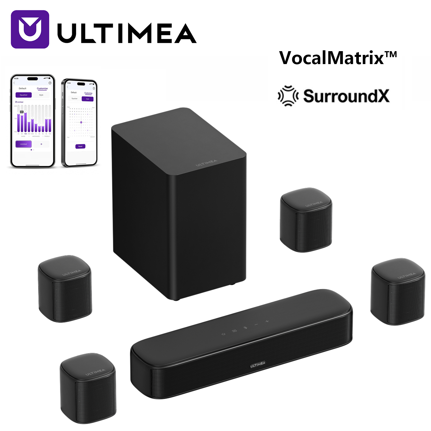ULTIMEA Aura S4T 7.1CH Soundba - Home Cinema With Wireless Rear Speakers recension och pris
