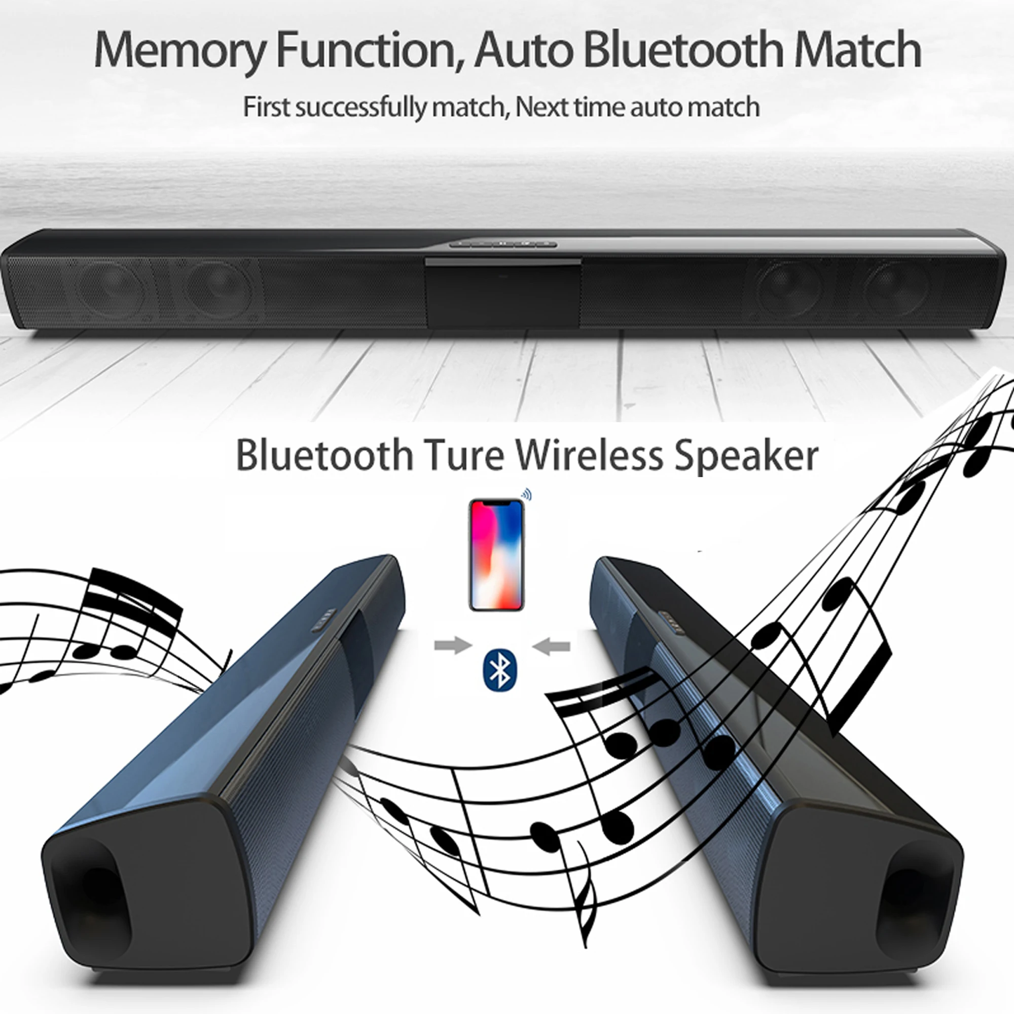40W High Power Soundbar for TV - Home Cinema With Wireless Rear Speakers recension och pris
