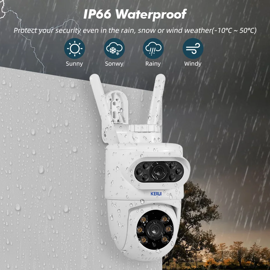 KERUI 5K 10MP Dual Lens PTZ WI - Home Cinema Outdoor recension och pris