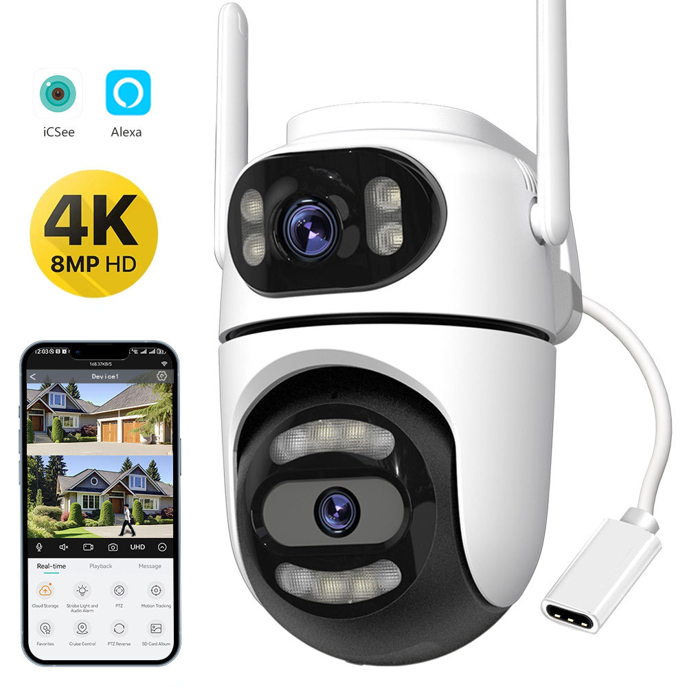 8MP 4K HD Wifi PTZ Camera iCse - Home Cinema Outdoor recension och pris